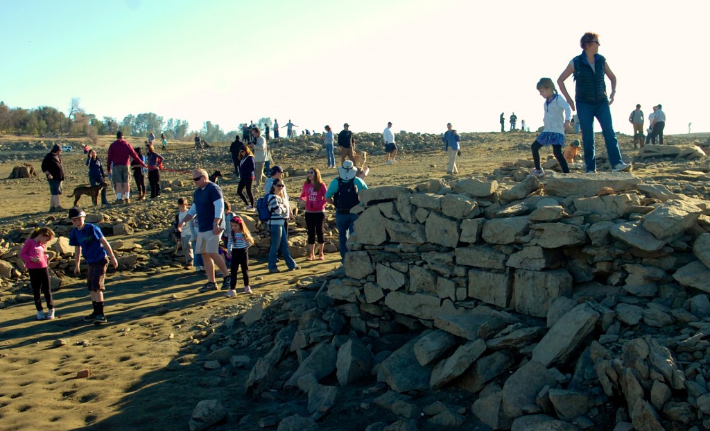 As California's drought continues more pre-dam artifacts are exposed by the receding water.